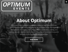 Tablet Screenshot of optimumeventsco.com